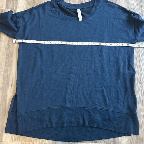 Athleta Modal Coaster Luxe Pullover Crewneck Sweatshirt Blue Size Small - Picture 5 of 8